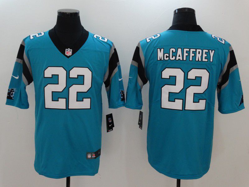 Men Carolina Panthers #22 Mccaffrey Blue Nike Vapor Untouchable Limited NFL Jerseys->kansas city chiefs->NFL Jersey